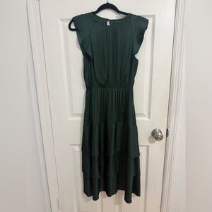 Banana Republic Dark Green High Low Dress